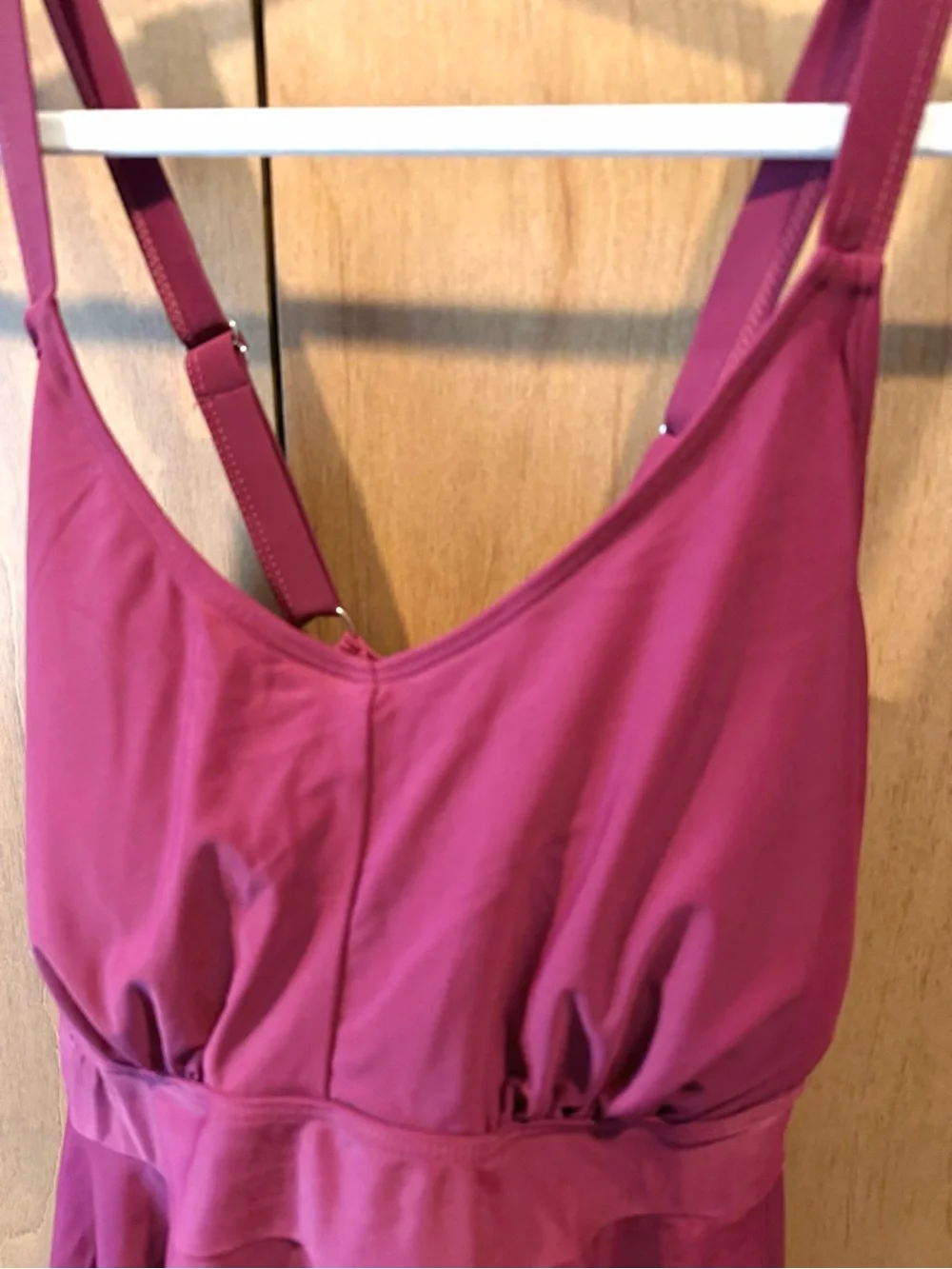 BloomChic NWT 14-16 deep wine Skirted Swim top